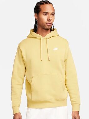 Nike Sportswear Club Fleece Pullover Men’s Hoodie Yellow XXL